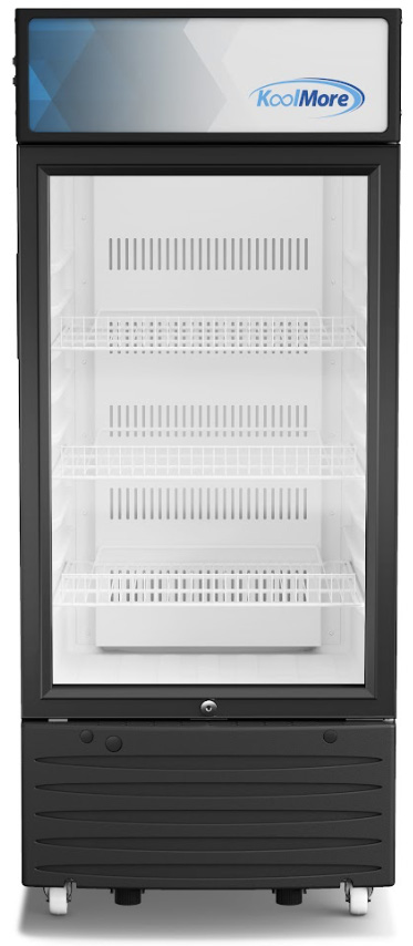 Product image #9 for KoolMore 6 Cu. Ft. One-Door Glass Door Merchandiser Refrigerator, Bottom Mount, Black
