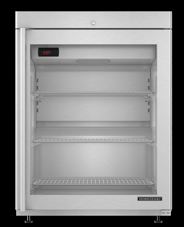 Product image #7 for Hoshizaki Compact 24-Inch Undercounter Glass Door Reach-In Refrigerator, 3.87 Cu. Ft., Self-Contained Rear-Mounted, Stainless Steel