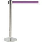 Thumbnail image #1 for AARCO Products Form-A-Line HS-10PU Portable Retractable Belt Stanchion, Purple Belt, Satin Finish, 40 in H