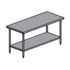 Thumbnail image #1 for Pacific Stainless Products Spec Line WKS7236IS Stainless Steel Work Table, 72"W x 36"D, Flat Top, Open Undershelf