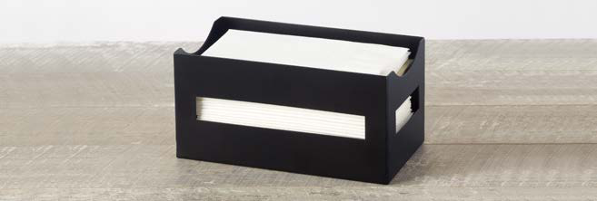 Product image #4 for American Metalcraft Rectangular Powder-Coated Steel Napkin Caddy, 9 x 5 x 4-1/2 Inches