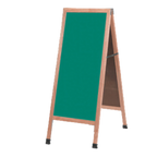 Thumbnail image #1 for AARCO Products A-311SG Sidewalk Chalkboard, Green Porcelain Board, Oak A-Frame, 18"W x 42"H