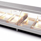Thumbnail image #2 for Giles Enterprises GCW-3/1 Countertop Hot Food Display Case, Stainless Steel & Glass, LED, Holds 2"–4" Deep Pans, 45.3"W