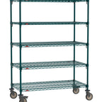 Thumbnail image #1 for Metro Super Erecta SA-1848K3-68-M5 Super Adjustable Super Erecta® Mobile Wire Shelving Unit, 48"W x 18"D x 68"H, 900 lb. capacity per unit, 1" shelf