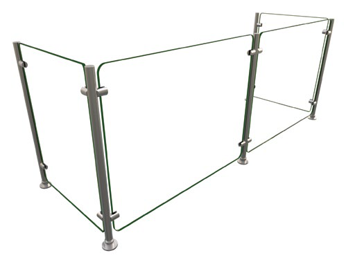 Product image #2 for Hatco Flav-R-Shield EP5-60 Full-Service Pass-Over Food Shield, 60 x 18 x 25 Inches