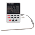 Thumbnail image #1 for JB Prince U729 Digital Thermometer with Timer and Clock, 3-Foot Stainless Steel Probe, 32–392°F