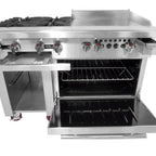 Thumbnail image #2 for Connerton CN48-2-36G 48-In Gas Range with 2 Open Burners, 36-In Griddle, Standard Oven and Cabinet