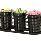 Thumbnail image #1 for Cal-Mil Madison 23751-3-13 3-Jar Holder, Black Wire Steel