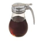 Thumbnail image #1 for Alegacy Foodservice Products 2212PL Syrup Dispenser, 12 oz Teardrop Glass Jar with Plastic Top and Handle 1 Dozen