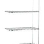 Thumbnail image #1 for Metro Super Erecta SE-1854C-86-A4 Chrome Wire Add-On Shelving Unit, 54"W x 18"D x 86"H, 4 Shelves