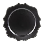 Thumbnail image #1 for Ten Strawberry Street Lacquer LACQ-FRAN-MBLK 13" Round China Charger Plate, Fran Matte Black Case of 24