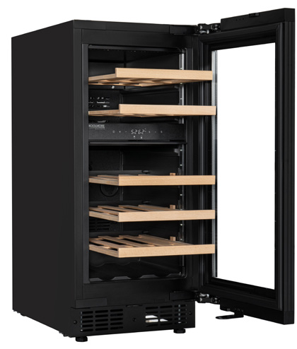 Product image #7 for KoolMore Dual Zone Wine Cooler with Glass Display Door, Black and Stainless Steel, 14.8 Inch Wide
