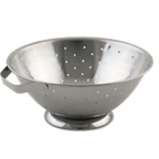 Thumbnail image #1 for Browne USA Foodservice 746111 13 qt Stainless Steel Footed Colander with Handles, 15-1/4 in Diameter