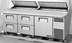 Thumbnail image #8 for True 93.5-Inch Self-Contained Refrigerated Pizza Prep Table with 1 Door and 4 Drawers