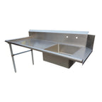Thumbnail image #2 for NBR Equipment SDT-36L-16 Soiled Dish Table, Straight, 36"W, Left-to-Right, 16-Gauge 300 Series Stainless Steel, 10"H Backsplash
