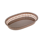 Thumbnail image #1 for CAC China TTFB-10BN Fast Food Basket, 10-7/8"L, Oblong, Polypropylene, Brown Case of 12 Dozen