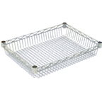 Thumbnail image #1 for Eagle Group WBS1836C Wire Storage Basket Shelf, 36"W x 18"D x 4-1/4"H, Chrome, NSF