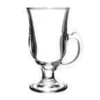 Thumbnail image #1 for International Tableware 343 7 oz Clear Glass Irish Coffee Mug, Handled and Footed Case of 4 Dozen