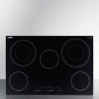 Thumbnail image #5 for Summit Commercial CR5B30T7B 30-Inch Built-In 5-Burner Radiant Electric Cooktop, Black Ceramic Glass, Digital Controls