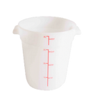Thumbnail image #1 for Thunder Group PLRFT304PP 4-Quart Round Food Storage Container, White Polypropylene, Container Only Case of 12