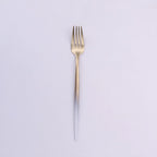 Thumbnail image #1 for Kadra Kitchenware Vikko Dine VF-SF10-VCW Salad Fork, 7", Two-Tone Brushed White & Champagne Gold, 18/10 Stainless Steel Case of 12
