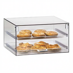 Thumbnail image #1 for Cal-Mil Classic 921 2-Tier Acrylic Pastry Display Case, Self-Service, Hinged Door, 18-1/2"W x 14"D x 10"H