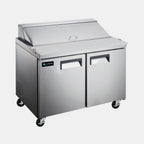 Thumbnail image #1 for Hurakan by Equip.me HKN-SPT36R2C Sandwich/Salad Prep Refrigerator, 2-Door, 36.25"W, 7.6 cu. ft., 6 x 1/6 + 2 x 1/9 Pan Capacity