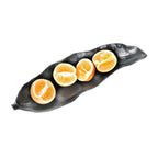 Thumbnail image #1 for Steelite International Kenny Mack KMK2052ES Palm Leaf Tray, 17"L x 6-1/2"W x 3"H, Curved Resin, Espresso