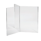 Thumbnail image #1 for TableCraft Products 40606 Clear Acrylic Six-Sided Menu Holder, 7-1/4" x 7-1/4" x 6", Dishwasher Safe Case of 12