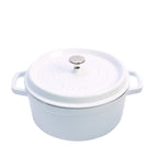 Thumbnail image #1 for Zwilling J.A. Henckels Staub® 1004222 Round Enameled Cast Iron Dutch Oven, 7 qt, White, Induction Ready, with Cover