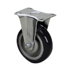 Thumbnail image #1 for Component Hardware CMR1-4RPB Rigid Plate Caster, 4-Inch Diameter, Polyurethane Wheel, No Brake, 250 lb Capacity