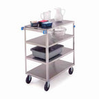 Thumbnail image #1 for Lakeside Manufacturing 353 Stainless Steel Open Tray Truck, 4 Shelves, 31"W x 18"D, Push Handle