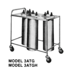 Thumbnail image #1 for Piper Products/Servolift Eastern 3ATGH4 Heated Dish Dispenser, 3 Compartments, Open Frame, Round Plates 5-9 in.