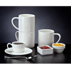Thumbnail image #2 for Libbey Slenda 905356010 Square Porcelain Ramekin, 2-1/4 oz, 2-1/2" x 1-1/4"H, Stackable, White