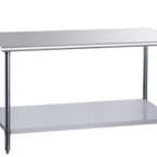 Thumbnail image #2 for Dukers DCSTW-3036 Stainless Steel Work Table, 36"W x 30"D x 36"H, 18-Gauge 430 Top, Adjustable Undershelf