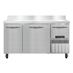 Thumbnail image #1 for Continental Refrigerator RA60SNBS 60" Shallow-Depth 3-Door Worktop Refrigerator, Stainless Steel, 6" Backsplash