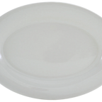 Thumbnail image #1 for ATSMFG Stone Mountain STM-NRC-13 ATS MFG Oval Ceramic Platter, 11-1/4"W x 8-3/4"D x 1-1/4"H, Narrow Rim