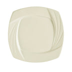 Thumbnail image #1 for CAC China Garden State GAD-SQ21 Porcelain Square Plate, 12", Embossed Rim, Bone White 1 Dozen