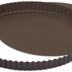Thumbnail image #1 for JB Prince M145 13NS 13-Inch Round Fluted Tart Mold, Removable Bottom, Nonstick Coated Steel
