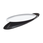 Thumbnail image #1 for G.E.T. Siciliano ML-252-W Oval Melamine Platter, White, 16 x 5 in Case of 12