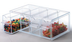 Thumbnail image #2 for Dispense-Rite TD-4 4-Section Clear Acrylic Topping Dispenser