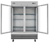 Thumbnail image #7 for KoolMore 54-Inch Two-Section Glass Door Reach-In Refrigerator, 47 Cu. Ft., Bottom-Mount Self-Contained, Stainless Steel