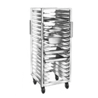 Thumbnail image #1 for Piper Products/Servolift Eastern UW66-18 Mobile Aluminum Tray Rack, 18-Pair, 3" Centers, Open Sides