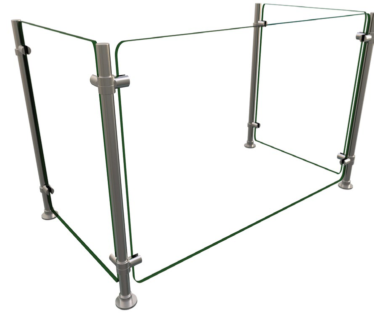 Product image #2 for Hatco Flav-R-Shield Single-Sided Full-Service Pass-Over Sneeze Guard, 1 Bay, 36W x 18D x 25H