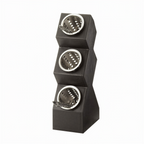Thumbnail image #1 for Cal-Mil Midnight Bamboo 1016-3-96 Wood 3-Tier Vertical Cylinder Display, 3-Compartment, 6-1/4"W x 9-1/2"D x 22-3/4"H