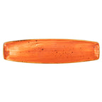 Thumbnail image #1 for Vertex China London Terra LTC-O14 13" x 3-1/2" Terra Cotta China Platter, Oblong, Hand Painted Case of 2 Dozen