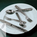 Thumbnail image #2 for Ten Strawberry Street Dubai DUB-TS 18/0 Stainless Steel Teaspoon, 6-3/4", Intertwined Ribbon Pattern Pack of 48