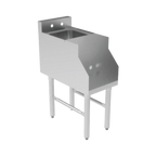 Thumbnail image #1 for GSW USA BS-BS2412 Freestanding Stainless Steel Blender Station, 12"W x 24"D x 33.25"H, 7" Deep Sink, 3" Backsplash, Recessed Step