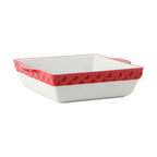 Thumbnail image #1 for Tuxton China DisplayTux EAQ-401 Porcelain Square Casserole Dish, 3-1/4 qt., 12 x 10 x 3 in., Without Cover, With Handles Case of 2