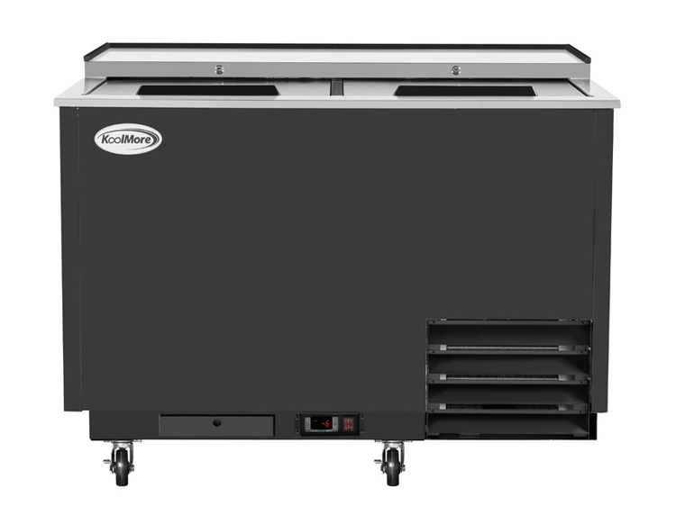Product image #5 for KoolMore 50-Inch Commercial Glass Froster, 14 Cu. Ft., Black Steel Finish, Top Sliding Door